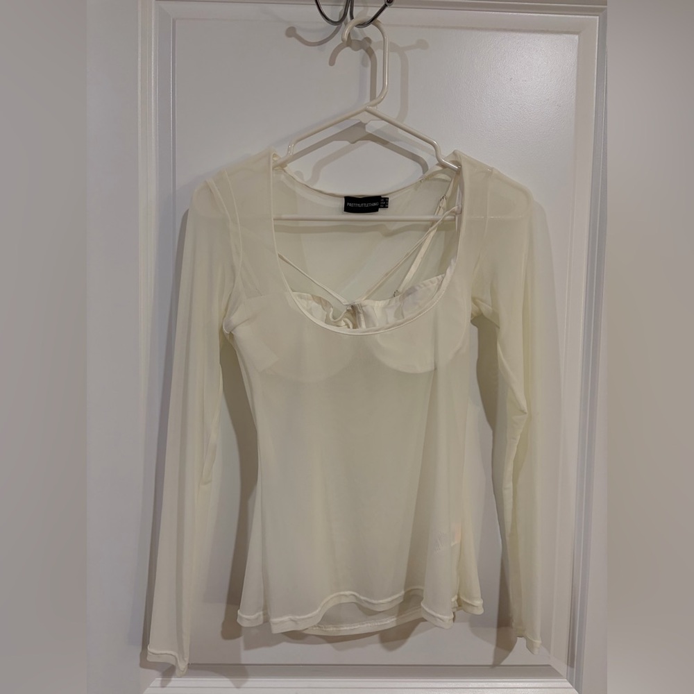 Pretty little thing Corset Top Long Sleeve –  Size 6